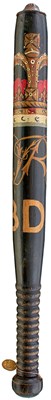 Lot AN EARLY VICTORIAN PAINTED WOOD TRUNCHEON FOR THE BIRMINGHAM AND DERBY RAILWAY