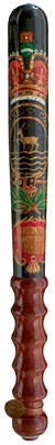 Lot A 20TH CENTURY PAINTED AND VARNISHED WOOD COMMEMORATIVE TRUNCHEON FOR THE HERTFORDSHIRE CONSTABULARY