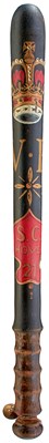 Lot OF SUSSEX INTEREST: A VICTORIAN PAINTED WOOD TRUNCHEON