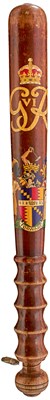 Lot A MATCHED PAIR OF GEORGE VI TRUNCHEONS