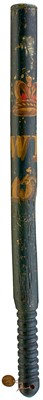 Lot A WILLIAM IV PAINTED WOOD TRUNCHEON
