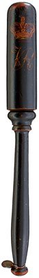 Lot A MID VICTORIAN PAINTED WOOD TRUNCHEON