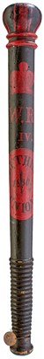 Lot OF SUFFOLK INTEREST: A WILLIAM IV PAINTED WOOD TRUNCHEON