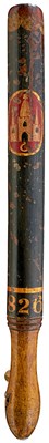 Lot A GEORGE III PAINTED AND WEIGHTED WOOD TRUNCHEON