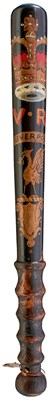Lot OF LIVERPOOL INTEREST: A VICTORIAN PAINTED WOOD TRUNCHEON