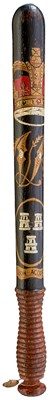 Lot OF SCOTTISH INTEREST: A VICTORIAN PAINTED WOOD TRUNCHEON FOR ABERDEEN