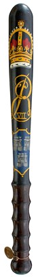 Lot OF IRISH INTEREST: AN EDWARDIAN PAINTED WOOD TRUNCHEON
