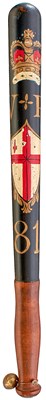 Lot A VICTORIAN CITY OF LONDON PAINTED WOOD TRUNCHEON