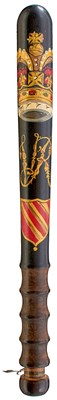 Lot A VICTORIAN PAINTED WOOD TRUNCHEON