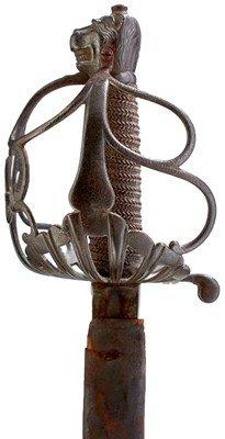Lot 546 - A VERY RARE 18TH CENTURY 1ST TROOP OF THE HORSE GUARDS OFFICER'S BACK SWORD