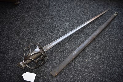 Lot 546 - A VERY RARE 18TH CENTURY 1ST TROOP OF THE HORSE GUARDS OFFICER'S BACK SWORD