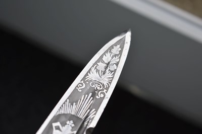 Lot 693 - A VICTORIAN SCOTTISH OFFICER'S DIRK TO THE HIGHLAND LIGHT INFANTRY