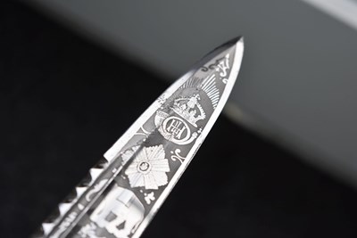 Lot 693 - A VICTORIAN SCOTTISH OFFICER'S DIRK TO THE HIGHLAND LIGHT INFANTRY
