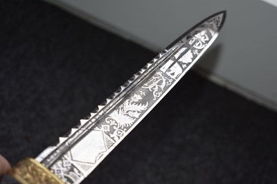 Lot 693 - A VICTORIAN SCOTTISH OFFICER'S DIRK TO THE HIGHLAND LIGHT INFANTRY