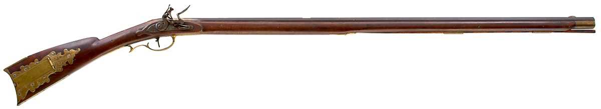 Lot 419 - A .480 CALIBRE FLINTLOCK KENTUCKY OR PLAINS RIFLE