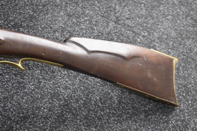 Lot 419 - A .480 CALIBRE FLINTLOCK KENTUCKY OR PLAINS RIFLE