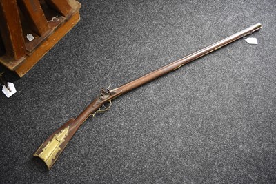 Lot 419 - A .480 CALIBRE FLINTLOCK KENTUCKY OR PLAINS RIFLE