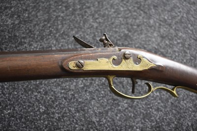 Lot 419 - A .480 CALIBRE FLINTLOCK KENTUCKY OR PLAINS RIFLE
