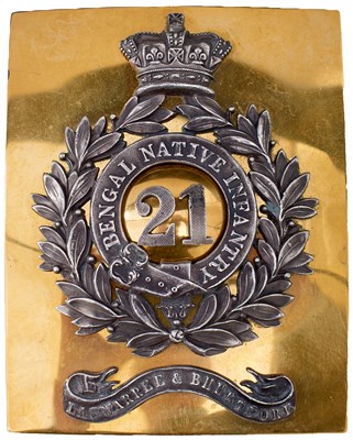 Lot AN OFFICER'S SHOULDER BELT PLATE TO THE 21ST BENGAL NATIVE INFANTRY