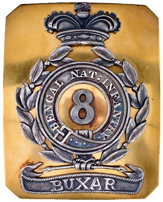 Lot AN OFFICER'S SHOULDER BELT PLATE TO THE 8TH BENGAL NATIVE INFANTRY