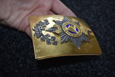 Lot 727 - AN OFFICER'S SHOULDER BELT PLATE TO THE 18TH REGIMENT OF FOOT (THE ROYAL IRISH)