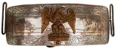 Lot A CRIMEAN WAR PERIOD OFFICER'S SILVER DRESS POUCH OF THE 2ND DRAGOONS (ROYAL SCOTS GREYS)