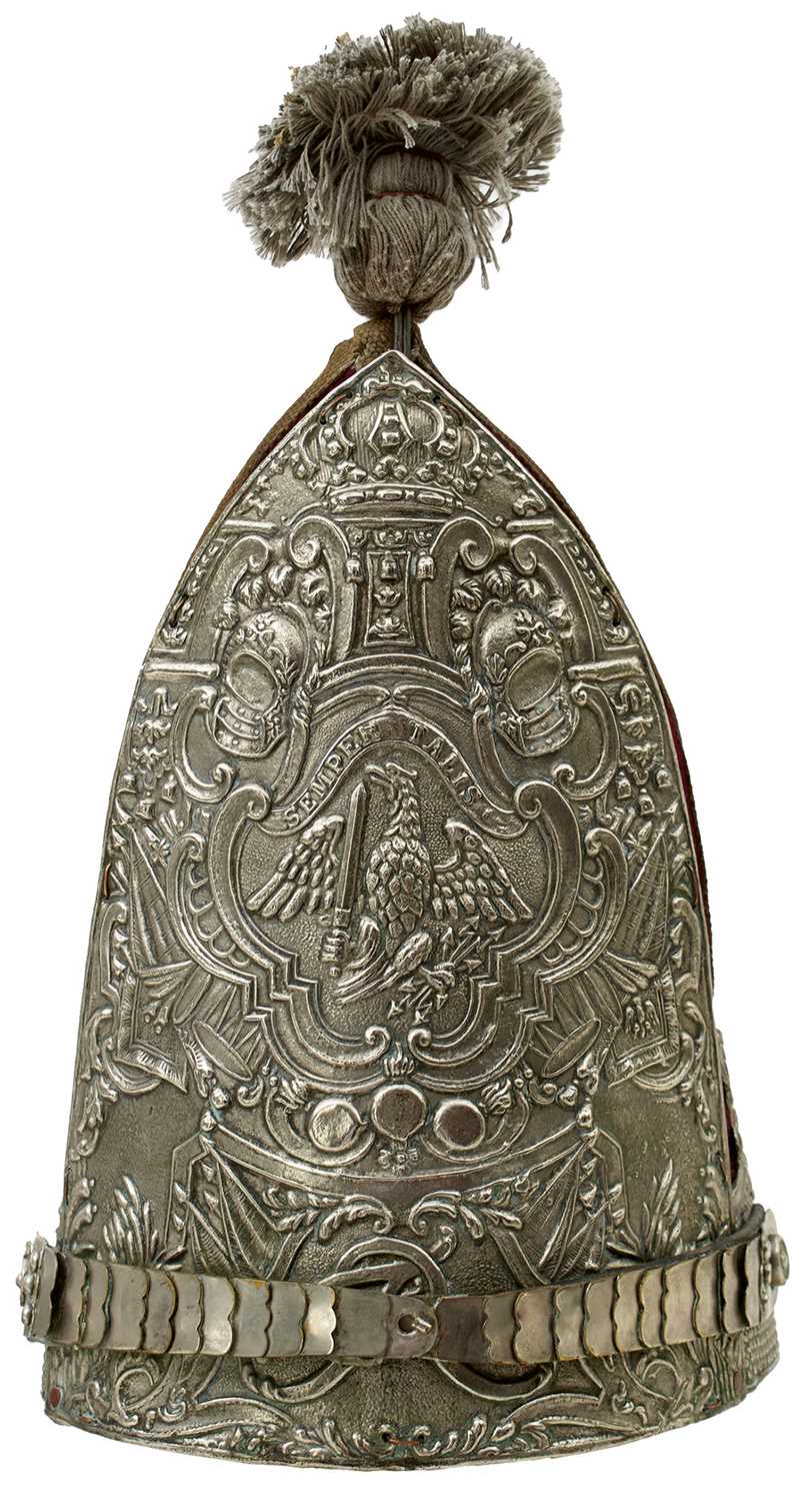 Lot 761 - A MUSEUM QUALITY COPY OF A PRUSSIAN GRENADIER'S MITRE CAP