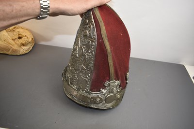 Lot 761 - A MUSEUM QUALITY COPY OF A PRUSSIAN GRENADIER'S MITRE CAP