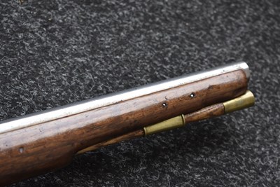 Lot 338 - A TRAFALGAR PERIOD .570 CALIBRE FLINTLOCK LONG SEA SERVICE PISTOL