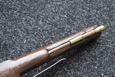 Lot 338 - A TRAFALGAR PERIOD .570 CALIBRE FLINTLOCK LONG SEA SERVICE PISTOL