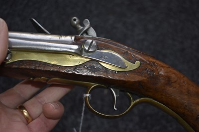 Lot 338 - A TRAFALGAR PERIOD .570 CALIBRE FLINTLOCK LONG SEA SERVICE PISTOL