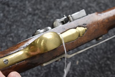 Lot 338 - A TRAFALGAR PERIOD .570 CALIBRE FLINTLOCK LONG SEA SERVICE PISTOL