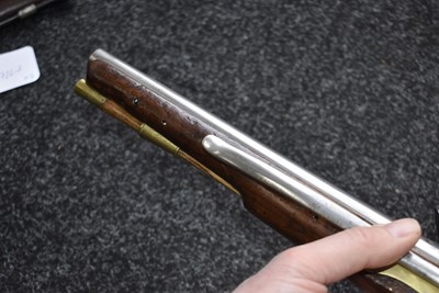 Lot 338 - A TRAFALGAR PERIOD .570 CALIBRE FLINTLOCK LONG SEA SERVICE PISTOL