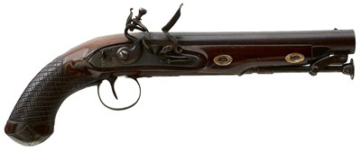 Lot 248 - A .750 CALIBRE FLINTLOCK OFFICER'S PISTOL BY INNES