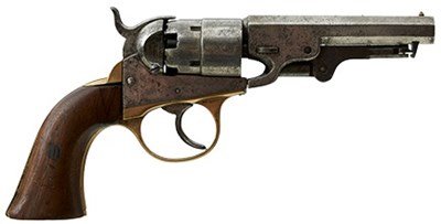 Lot 334 - A .36 CALIBRE FIVE-SHOT PERCUSSION COOPER POCKET NAVY REVOLVER