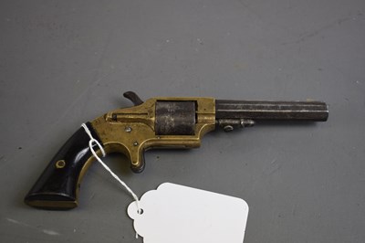 Lot 666 - A .30 OBSOLETE CALIBRE FIVE-SHOT CUPFIRE POCKET REVOLVER