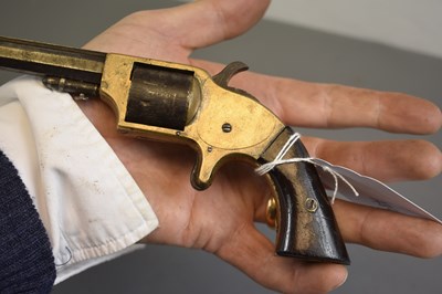 Lot 666 - A .30 OBSOLETE CALIBRE FIVE-SHOT CUPFIRE POCKET REVOLVER