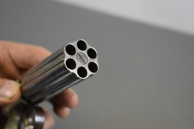 Lot 346 - A SMALL BORE SIX-SHOT PERCUSSION PEPPERBOX REVOLVER BY COOPER