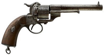 Lot 351 - AN 11MM SIX-SHOT PINFIRE FRENCH SERVICE REVOLVER BY LEFAUCHEUX