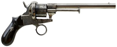 Lot 352 - AN UNUSUAL 7MM SIX-SHOT PINFIRE REVOLVER