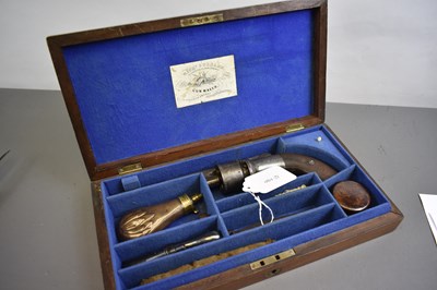 Lot 354 - A CASED 80-BORE SIX-SHOT PERCUSSION TRANSITIONAL REVOLVER