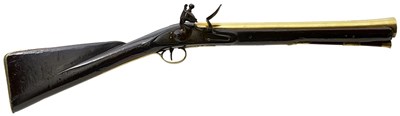 Lot 374 - A FLINTLOCK COACHING BLUNDERBUSS BY BARNETT