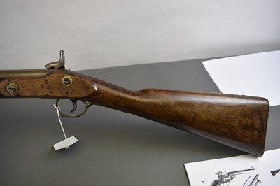 Lot 538 - A .577 CALIBRE VOLUNTEER BRUNSWICK TYPE PERCUSSION RIFLE