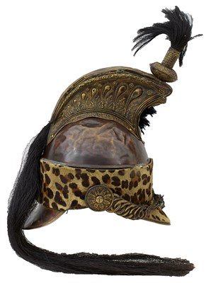 Lot 763 - A COMPOSITE FRENCH CUIRASSIER'S HELMET