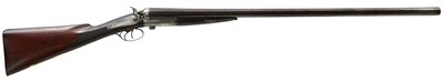 Lot 389 - A 10-BORE DOUBLE BARRELLED HAMMER GUN