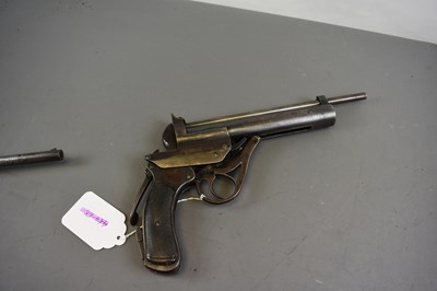 Lot 409 - A RARE .177 CALIBRE ANTIQUE WESTLEY RICHARDS HIGHEST POSSIBLE AIR PISTOL