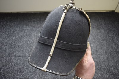 Lot 713 - A VOLUNTEER ARTILLERY OFFICER'S BLUE CLOTH HELMET