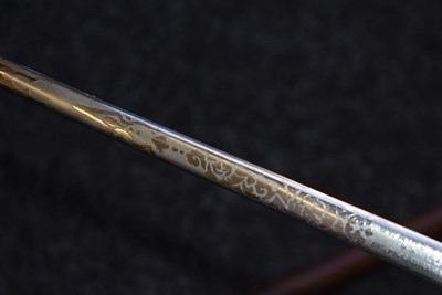 Lot 897 - AN EARLY 20TH CENTURY SWAGGER SWORD STICK OR BATON BY SWAINE & ADENEY LTD