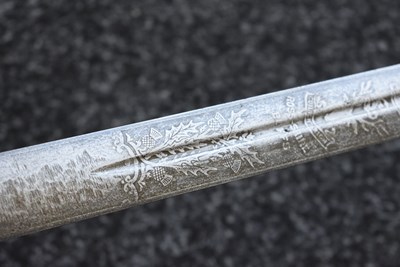 Lot 696 - A FIRST WAR PERIOD SCOTTISH BASKET HILTED SWORD TO THE SEAFORTH HIGHLANDERS