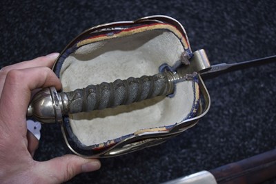 Lot 696 - A FIRST WAR PERIOD SCOTTISH BASKET HILTED SWORD TO THE SEAFORTH HIGHLANDERS